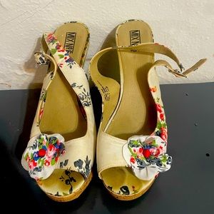 Size 12 floral wedges